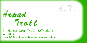 arpad troll business card